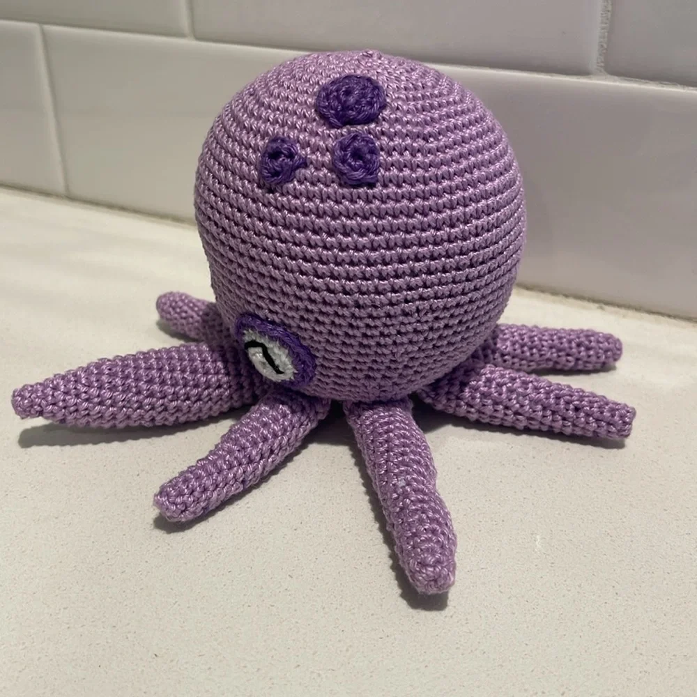 Hand Crafted Octopus 🐙 Amigurumi Crochet Doll Toy Figure Ocean Sea Water - Picture 11 of 12